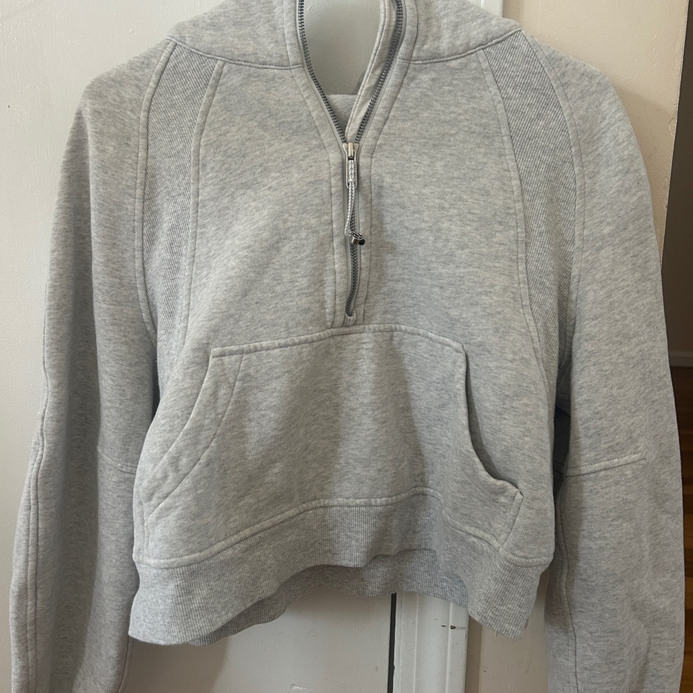 lululemon athletica Light Gray Half-Zip Hoodie